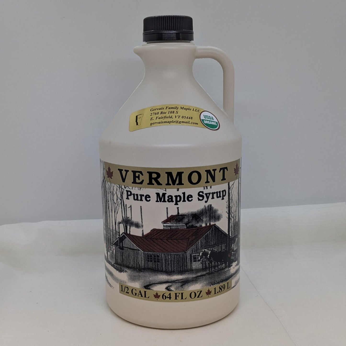 Gervais Family Maple Organic Syrup 1/2 gallon
