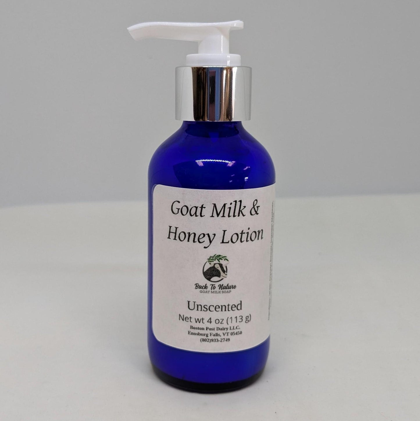 Goat Milk & Honey Lotion 4 oz Glass pump