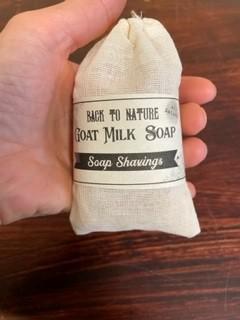 Goat Milk Soap Shavings in muslin bag