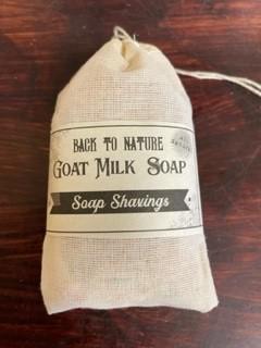 Goat Milk Soap Shavings in muslin bag