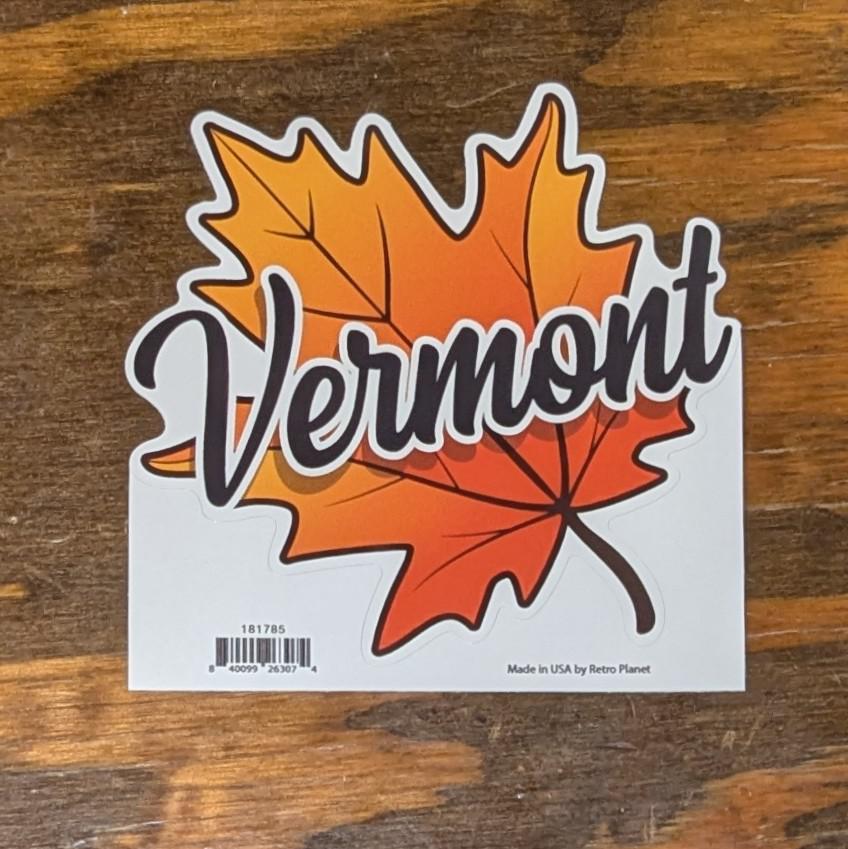 Vermont Leaf Vinyl Sticker