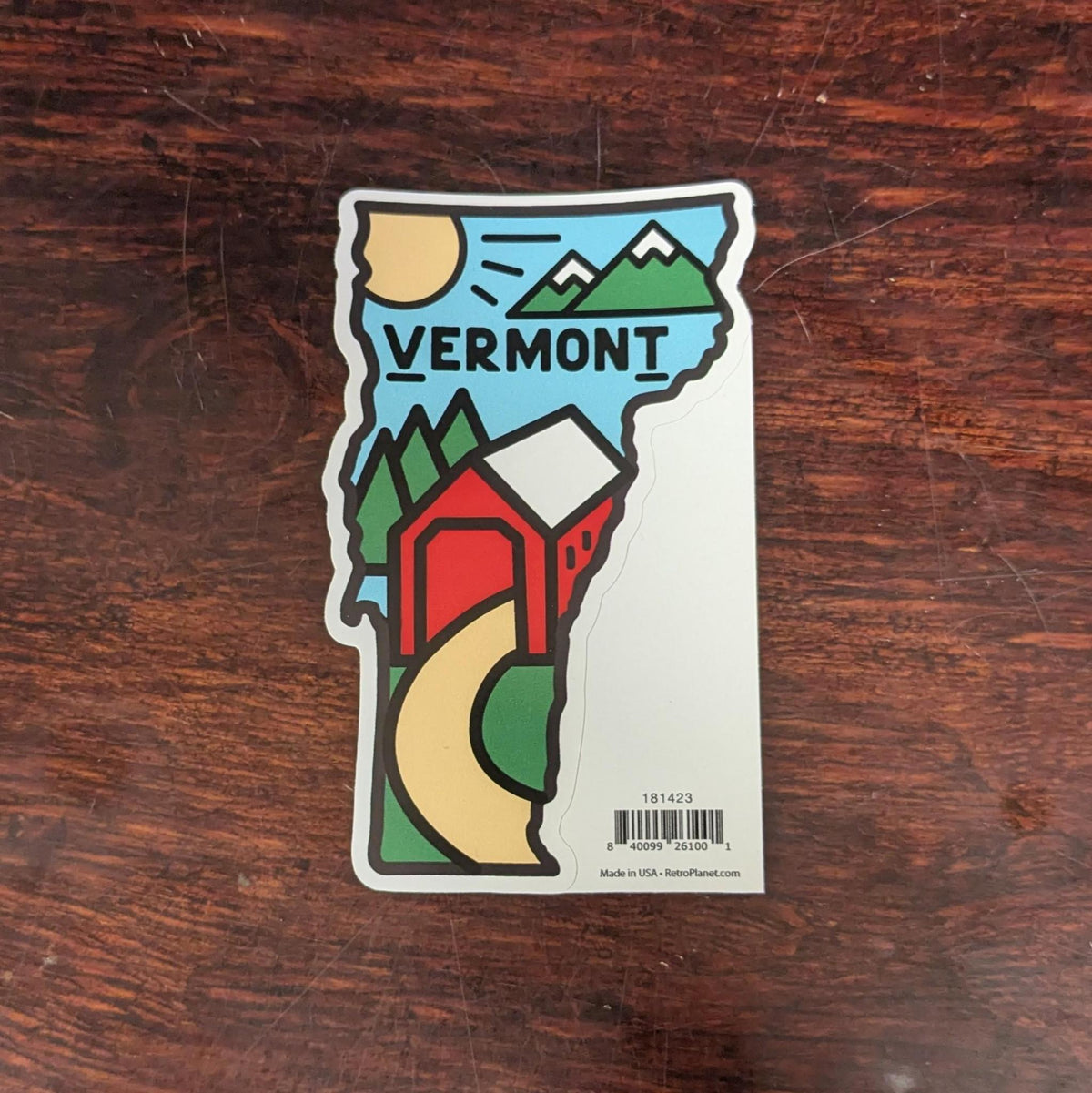 Vermont Covered Bridge Die Cut Vinyl Sticker #181423