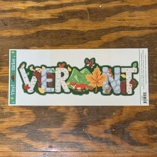 Vermont Whimsical Animals Vinyl Bumper Sticker