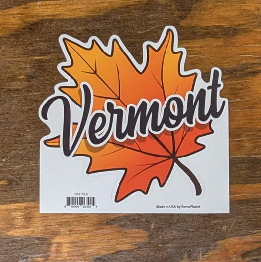 Vermont Leaf Vinyl Sticker