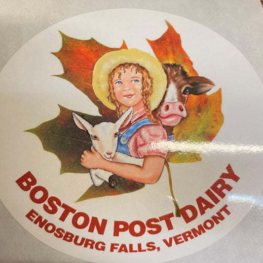 Boston Post Dairy Logo sticker 3"