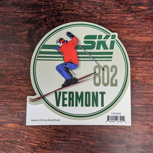 Ski Vermont 802 Die Cut Sticker #182480