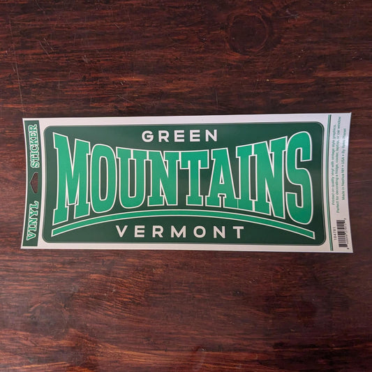 Green Mountains Vermont Script Large Bumper Sticker #184781