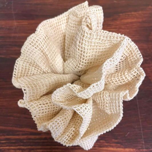 Bath Pouf-100% organic cotton net batch sponge