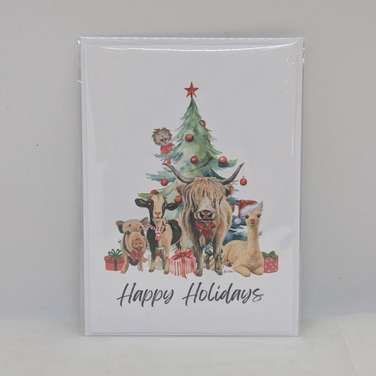 Farm Animal Christmas Card