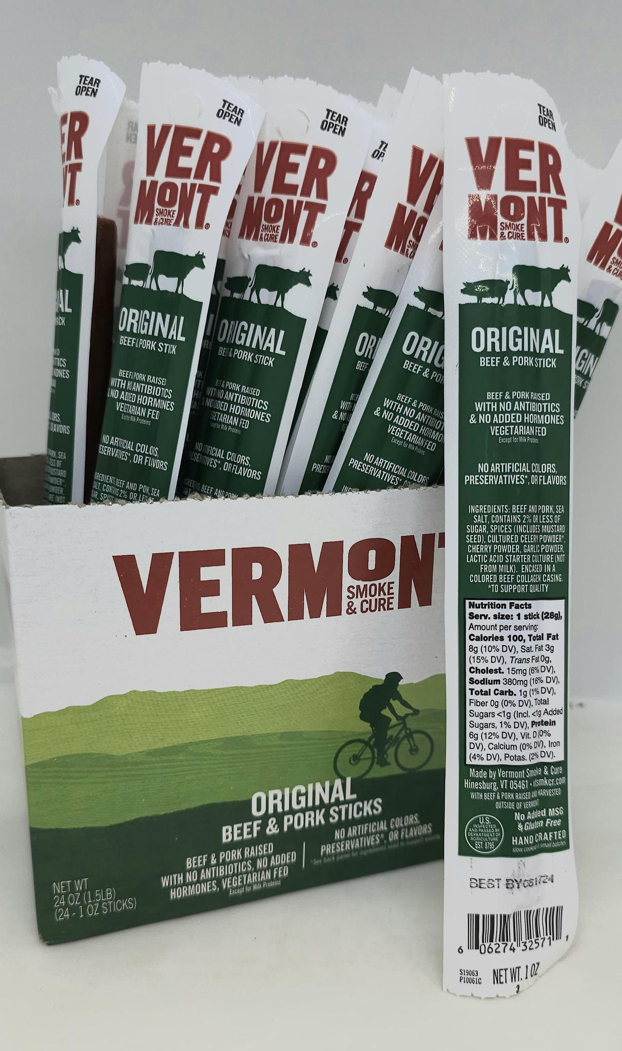 Vermont Smoke & Cure Original Beef & Pork Sticks