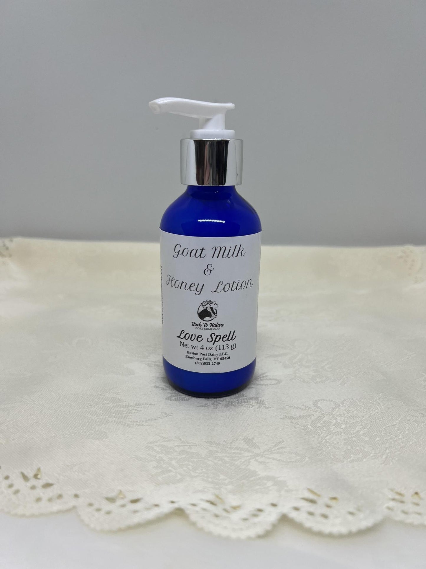 Goat Milk & Honey Lotion 4 oz Glass pump