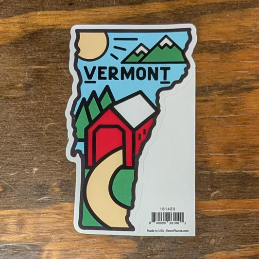 Vermont Covered Bridge Vinyl Sticker