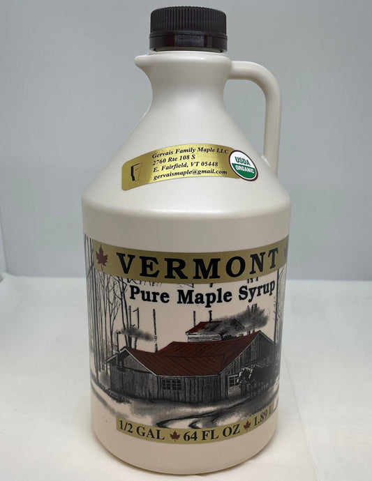 Gervais Family Maple Organic Syrup 1/2 gallon