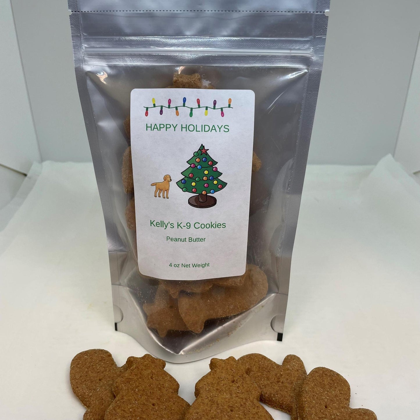 kelly's K-9 Cookies Peanut Butter Holiday shapes
