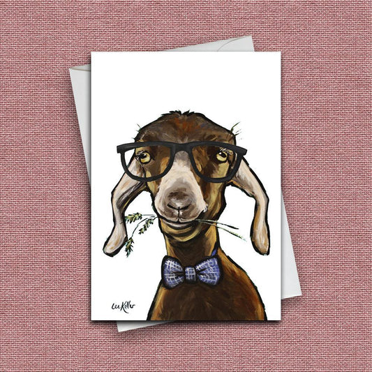 Goat Glasses Card