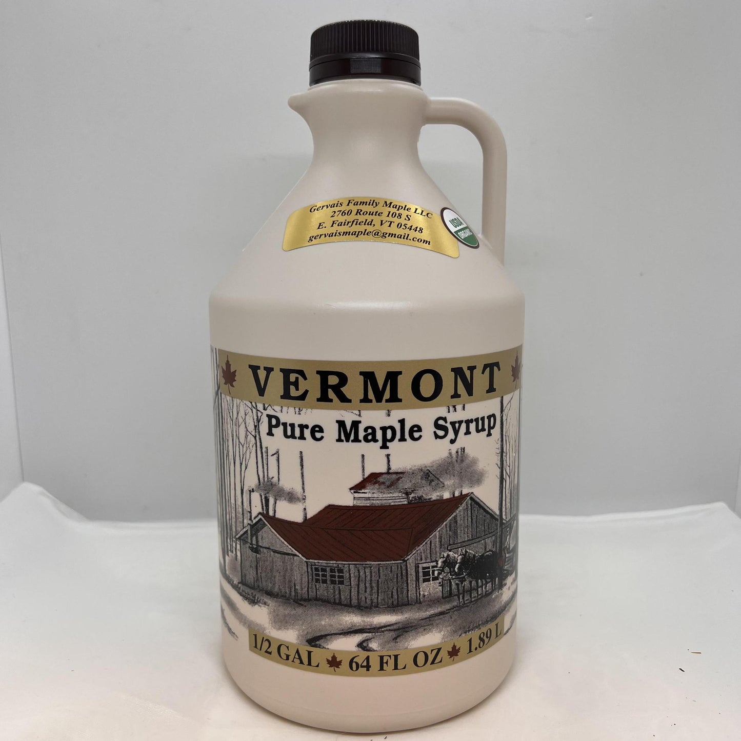 Gervais Family Maple Organic Syrup 1/2 gallon